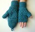 Teal Convertible Mittens