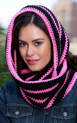 Bright Stripes Cowl in Red Heart Super Saver Economy Solids - LW3517