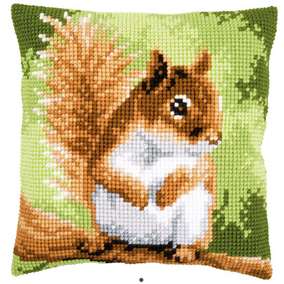 Vervaco Red Squirrel Cross Stitch Cushion Kit
