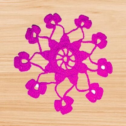 A crochet flowers motif pattern