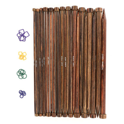 KnitPro Ginger 10in Single Pointed Needle Straight Needle Set 