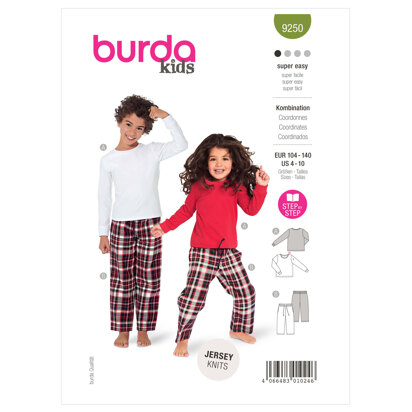 Burda Style Children's Co-ords B9250 - Paper Pattern, Size 4-10 (104-140)