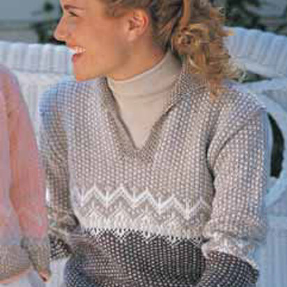 Free Patons Zip Front Knit Cardigan With Flared Sleeves Pattern