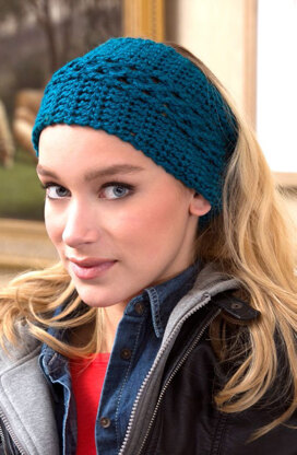 Wide Vortex Headwarmer in Red Heart Soft - LW4595 - Downloadable PDF