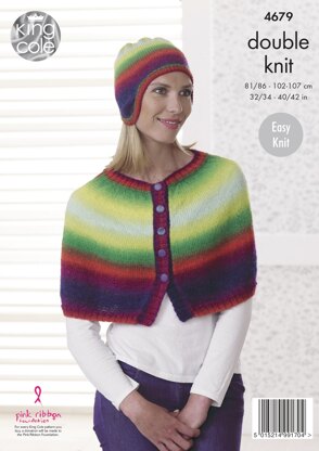 Capes, Hat & Mittens in King Cole Riot DK - 4679 - PDF