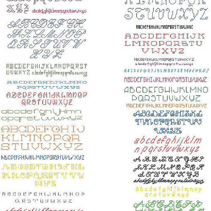 Backstitch Alphabets - PDF