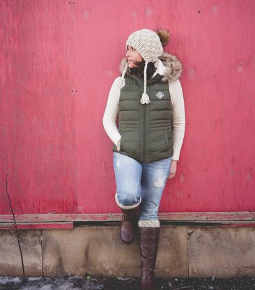 Chunky Texture Weave Earflap Hat