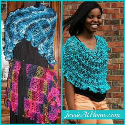 Natalie Crochet Net Shawl and Wrap
