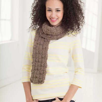 Ridge Ribbed Scarf in Lion Brand Wool-Ease Thick & Quick - L32410