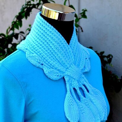 Velvet Scarf ( Leaves / Keyhole / Ascot / Pull-Through / Vintage / Stay On Scarf Knitting Pattern )