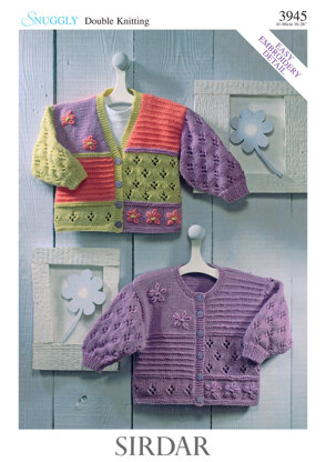 Cardigans in Sirdar Snuggly Double Knitting 3945 - Downloadable PDF