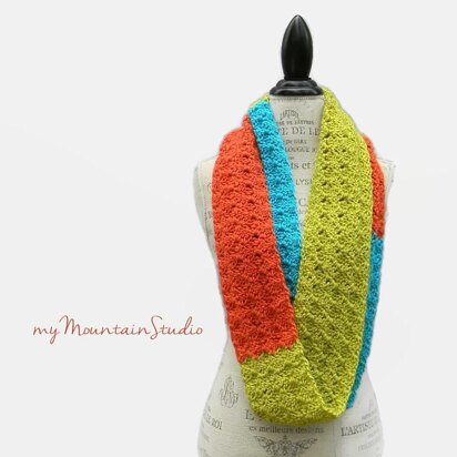 Sheepish Color Block Infinity Scarf