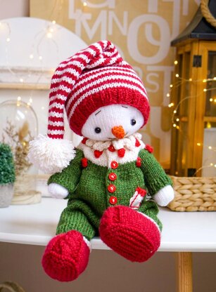 Knitting Pattern Doll Clothes - Outfit Christmas Pajama