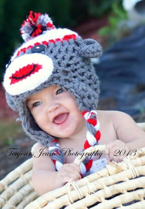 Baby Sock Monkey Hat & Sock Cocoon Pattern