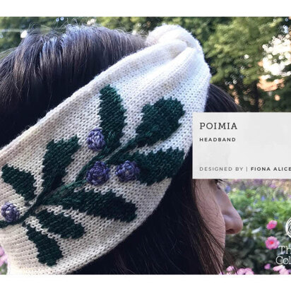 Poimia -  Headband Knitting Pattern For Women in The Yarn Collective Fleurville 4ply by Fiona Alice - knitting pattern