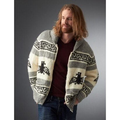 I'm the Dude Jacket in Bernat Roving - knitting pattern