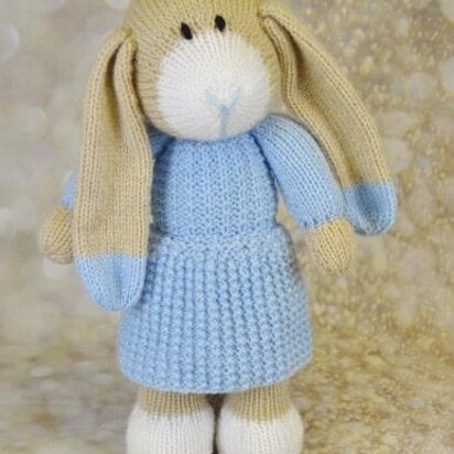 Blue Belle Bunny - knitting pattern