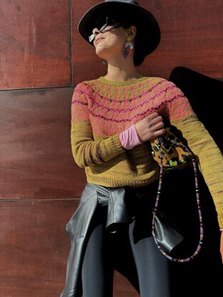 Neon Blossom Sweater