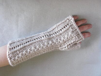 Lace and Cable Mitts