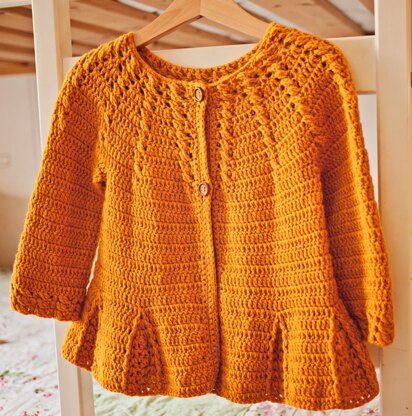 Cable Cardigan with Pleats