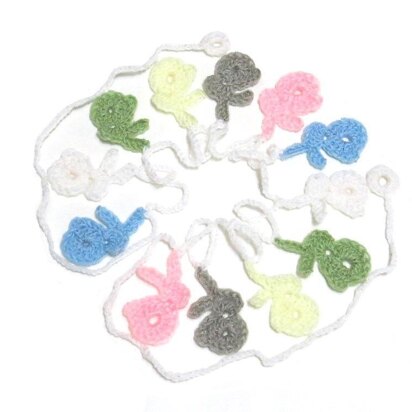 Spring Easter bunny garland