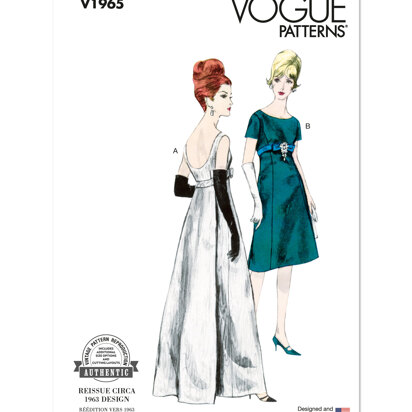 Vogue Sewing Misses' One Piece Evening Dress V1965 - Sewing Pattern