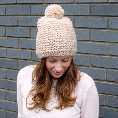 Pom Pom Hat - knitting pattern