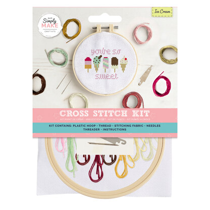 Simply Make Ice Cream Cross Stitch Kit