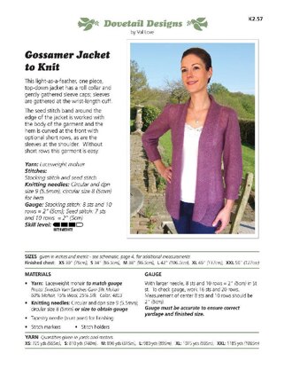 Dovetail Designs K2.57 Gossamer Jacket PDF