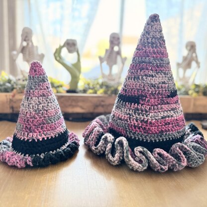 Kids & Dolls Ruffled Witch Hats