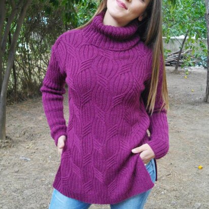 Sweeping ribs sweater