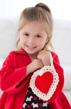 Here's My Heart Gift Bag in Red Heart Soft Solids - LW3993