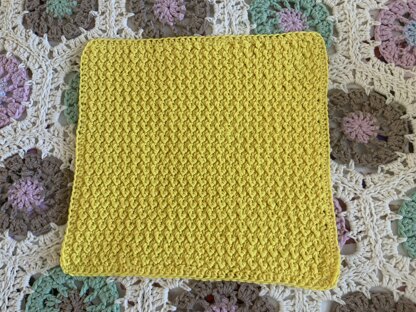 Sunshine yellow textured facecloth