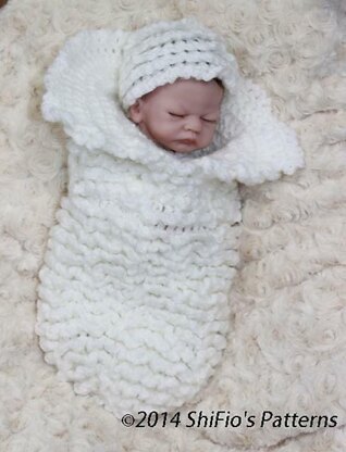 Crochet Pattern doll ruffled cocoon #164