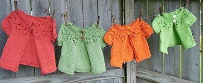 Adult and Baby versions for Leaf Yoke Cardi