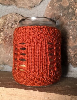 Pumpkin Spice Candle Jar Cozy