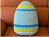 Easter Colorful Egg Pillow Stripes Flowers No Sew