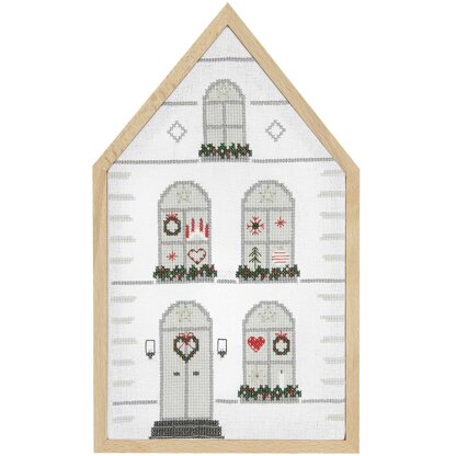 Rico Large Christmas House Cross Stitch Kit - 16 x 27cm