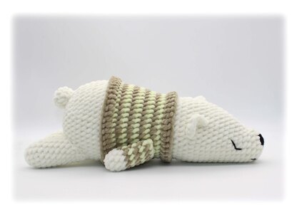 Sleeping White Bear Crochet Pattern