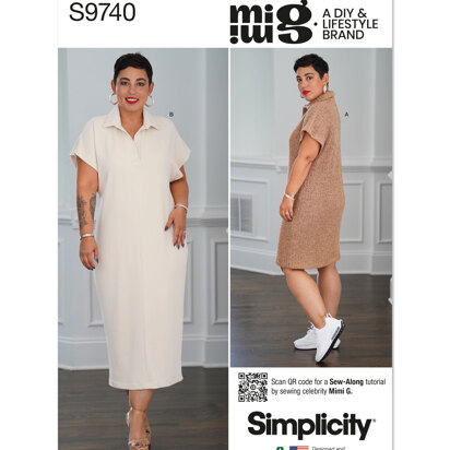 Simplicity Misses' Knit Dress in Two Lengths by Mimi G Style S9740 - Sewing Pattern