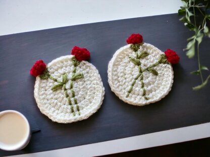 Red Rose Coaster