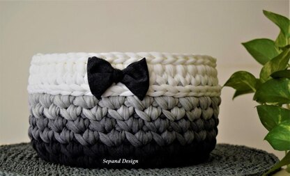 Zpaghetti (t-shirt) yarn basket- Grey-N81