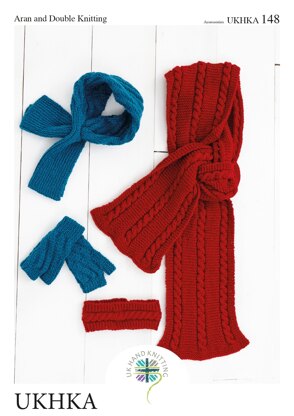 UKHKA 148 Aran and Double Knitting Accessories - UKHKA148pdf - Downloadable PDF