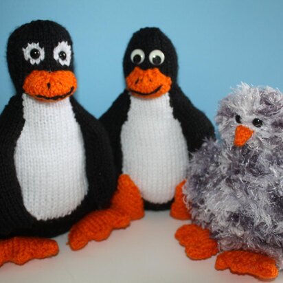 Peggy, Pedro and Pepe Penguin - knitting pattern
