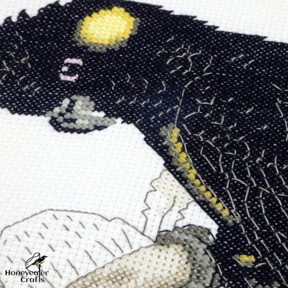 Yellow-tailed Black Cockatoo - Cross Stitch Pattern by Honeyeater Crafts