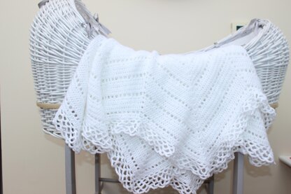 Crochet pattern baby shawl UK & USA Terms #8