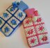 Cath Kidston inspired mitts, cowl and hot water bottle cover