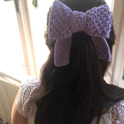 Big hair bow knitting pattern