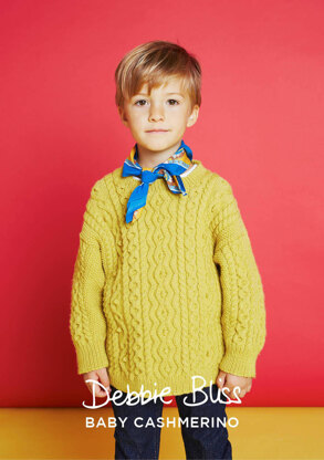 Ethan Sweater - Knitting Pattern For Kids in Debbie Bliss Baby Cashmerino