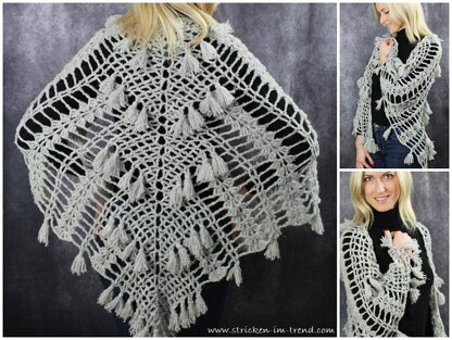 Crochet Pattern Triangle Shawl BioTronik #6 | Autumn Crochet Shawl | Alpaca Wrap PDF